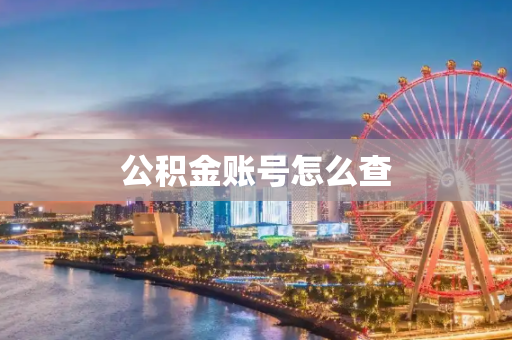 公积金账号怎么查