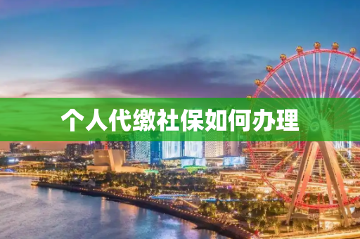 个人代缴社保如何办理