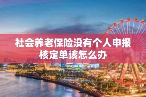 社会养老保险没有个人申报核定单该怎么办