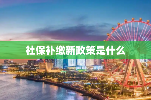 社保补缴新政策是什么